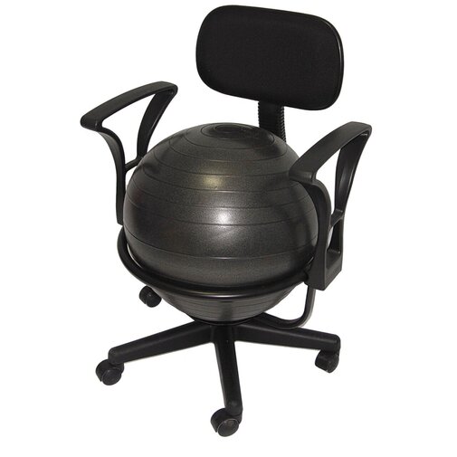 Symple Stuff High Back Exercise Ball Chair Reviews Wayfair   High Back Exercise Ball Chair 